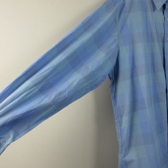 Southern Marsh Men's Check Dress Shirt 2X Blue Wrinkle Free Casual 324 - Picture 6 of 11